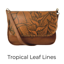  Natural Tropical Leaf Lines - Elaine bag