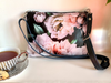Shoulder Bag - Dark Blossoms Ink (black leather)