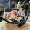 Shoulder Bag - Flower Burst (black leather)