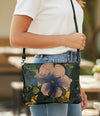 Shoulder Bag - Glass Violet (black leather)