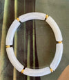 Bracelets - White and beige