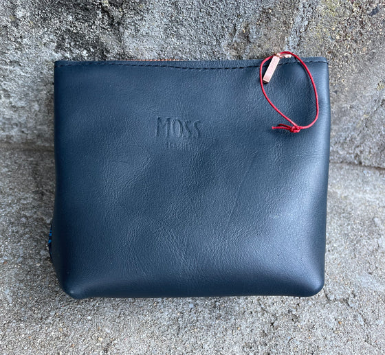 Cosmetics Pouch - Dark Blue Wildflower
