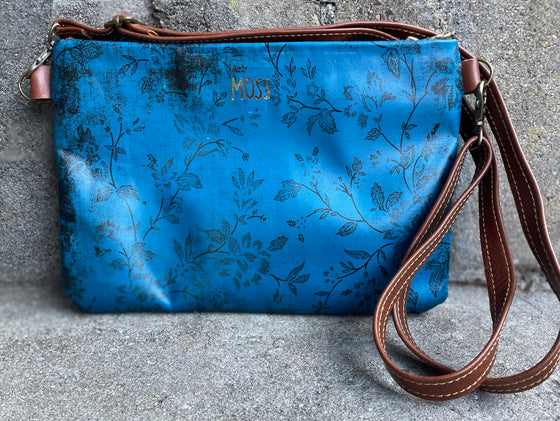 Shoulder Bag - Rankroos Blue (standard size - tan sling)